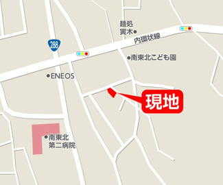【地図】 | 明健小学校・明健中学校区　郡山市富久山町　-リガーレⅡ-　９期　全２棟　１号棟 | 人気の富久山町八山田エリア♪　商業施設・コンビニ・病院など生活に欠かせないお店が近隣にございます♪　閑静な住宅街に広々とした敷地でご新居に是非ご検討ください♪