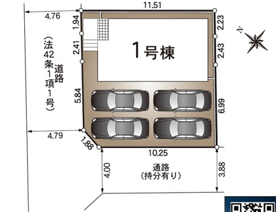 【区画図】 | 浜松市中央区葵西5丁目 4期 新築一戸建て | 区画図です