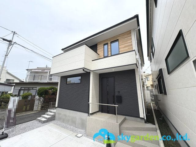 茅ヶ崎市南湖４期　新築戸建　全２棟１号棟の外観|建物外観を気になさる方へ、見た目の良い物件です