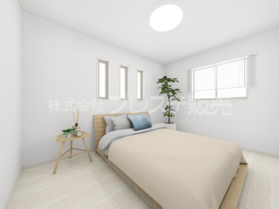 【洋室】 | 奈良市あやめ池南２丁目の新築一戸建 全２区画 | 号地２階洋室（主寝室）完成イメージ