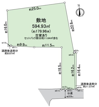 狭山市柏原　建築条件なし売地　西武新宿線『狭山市駅』バス13分　【柏原小学区】の土地図