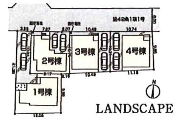 【仲介手数料無料】所沢市上安松７期全４棟４号棟　所沢市の新築なら西武ハウジングの区画図