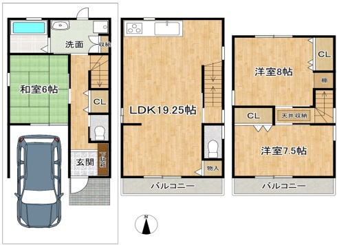 【間取り】 | K22076-紫竹