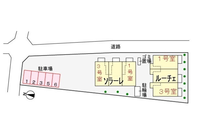 ソラーレの地図|配置図です