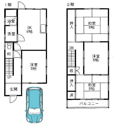 中古戸建　神戸市長田区花山町２丁目5の間取り|ご内覧はお気軽にリクラス不動産販売までお問合せください