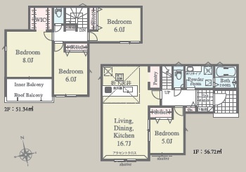 岡崎市中島町01期　新築分譲住宅　全2棟　1号棟