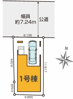 練馬区関町東1丁目　新築一戸建　西武新宿線　上石神井の区画図