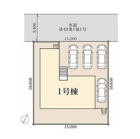 第3つくば市自由ケ丘　新築戸建の区画図