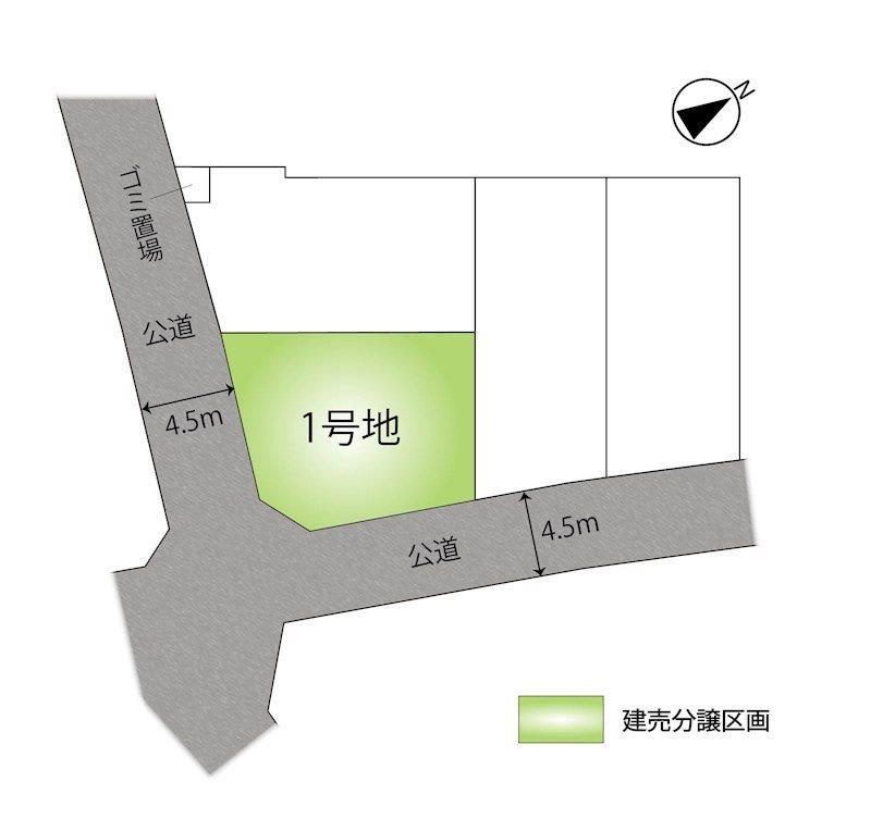 ヤマダホームズの新築分譲住宅　限定１邸　の区画図