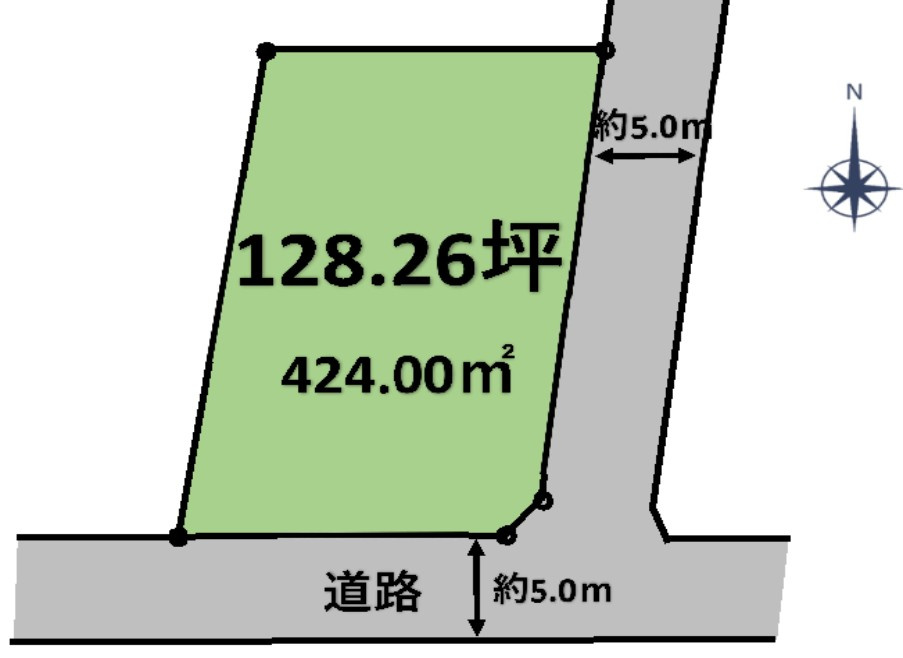 大平町富田　売土地128.26坪