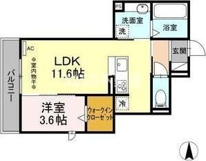 D-ROOM六条福寿町の間取り