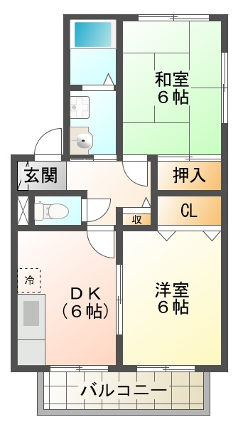 セゾン東須磨の間取り