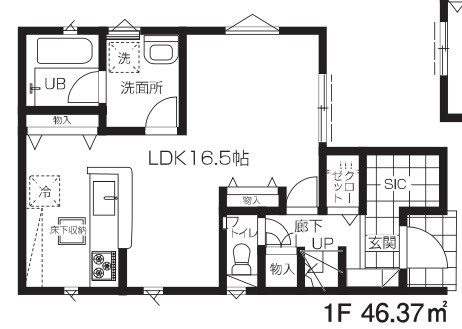 【仲介手数料無料】所沢市中新井全２棟２号棟　所沢市の新築住宅なら西武ハウジングの間取り