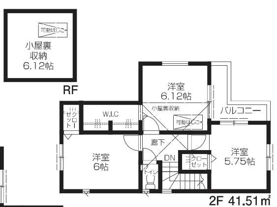 【仲介手数料無料】所沢市中新井全２棟２号棟　所沢市の新築住宅なら西武ハウジングの間取り