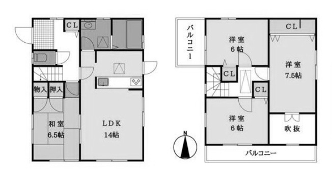 【間取り】 | 篠町夕日ヶ丘一丁目一戸建