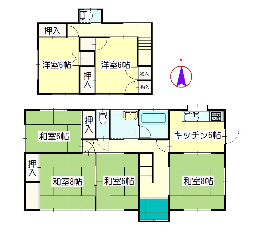 安中市安中中古住宅の間取り
