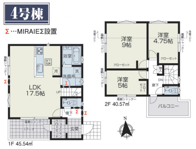 練馬区南田中1丁目　大型分譲住宅×多様な間取りプラン　限定6棟の間取り|4号棟　3LDK+SIC+パティオ+カースペース　敷地面積 103.09ｍ2　建物面積 86.11ｍ2