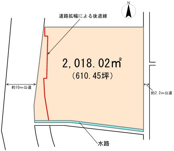比企郡吉見町万光寺 土地610坪の土地図