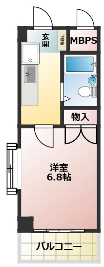 小杉フラワーハイツの間取り|物件の間取図です。
