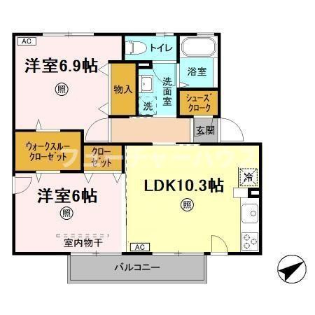 エリー　Ｂの間取り