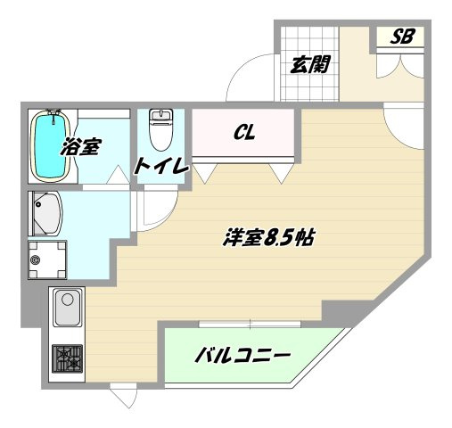 大阪市淀川区東三国１丁目の賃貸マンションの間取り