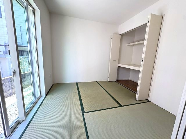 【和室】 | 福岡市南区花畑1丁目3期・平屋　2号棟（全3棟）【仲介手数料無料・0円】 | 現地写真。1階和室です。