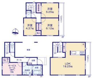 【間取り】 | 【仲介手数料無料！！】川崎市麻生区王禅寺西7丁目　新築戸建て（全7棟）B号棟　4690万円