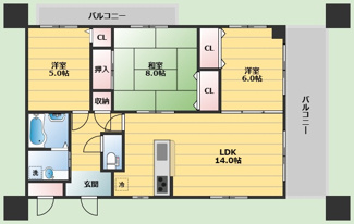 【間取り】 | レジデンス桜の町