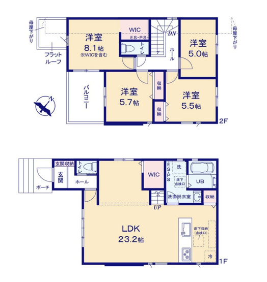 【間取り】 | 春日市紅葉ヶ丘東6丁目1期　1号棟（全1棟）【仲介手数料無料・0円】 | 平日、土日祝日もお好きな日時にご見学可能です。お気軽にお問合せ下さい。