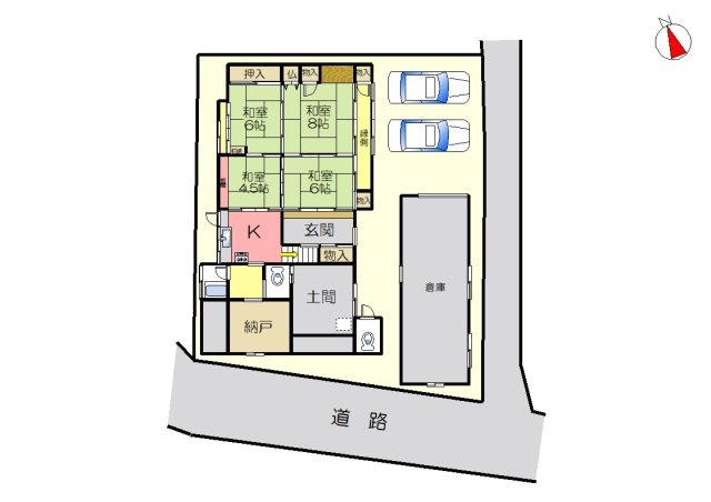 丹波市青垣町大稗の中古一戸建の区画図