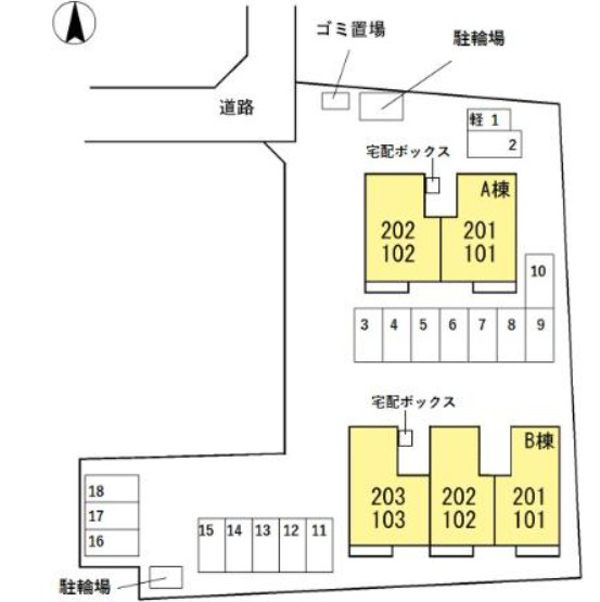 イオス　B棟 の区画図