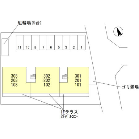 サニーコートの駐車場