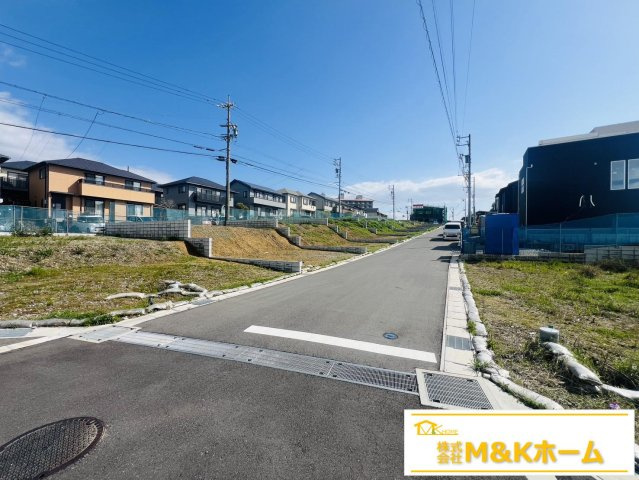 知多市日長字辰新田　全9区画　81号地の前面道路含む現地写真|R8.4.14撮影　開発道路6ｍ！