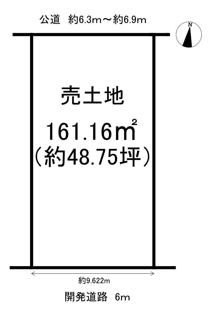 知多市日長字辰新田　全9区画　81号地の土地図|建築条件なし☆