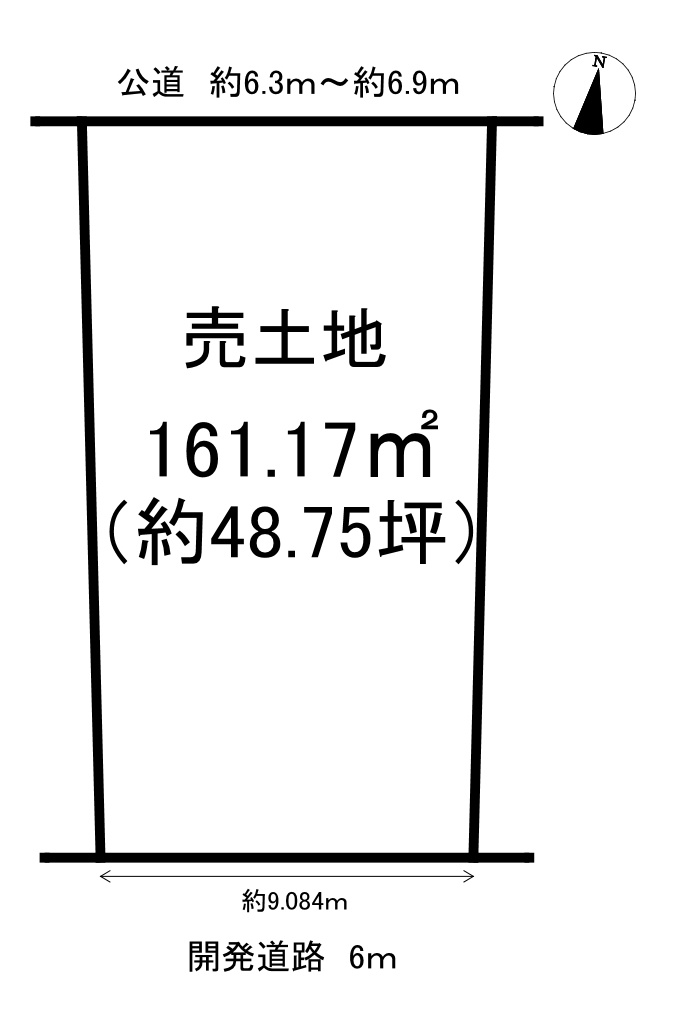 知多市日長字辰新田　全9区画　79号地の土地図|建築条件なし☆