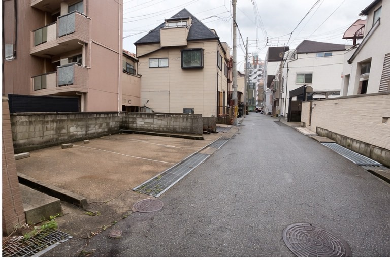 田中町3丁目　土地の前面道路含む現地写真