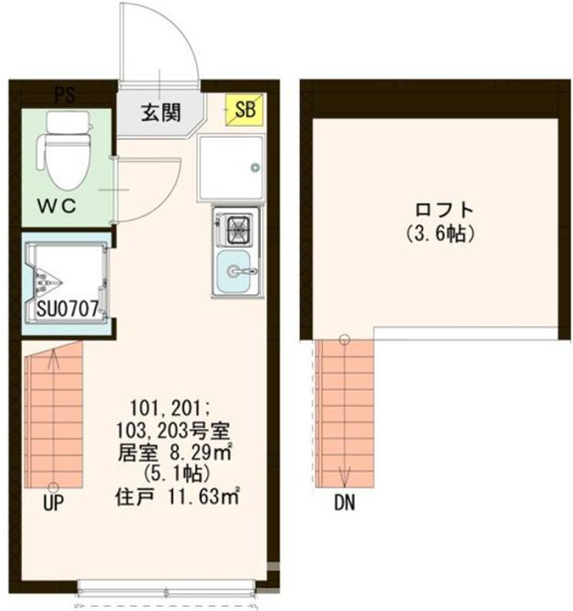 【間取り】 | ハーモニーテラス江原町