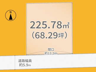 【土地図】 | 城陽市寺田市ノ久保　1区画　売土地　建築条件無し