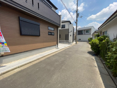 【前面道路含む現地写真】 | 枚方市山之上２丁目新築戸建　２号地