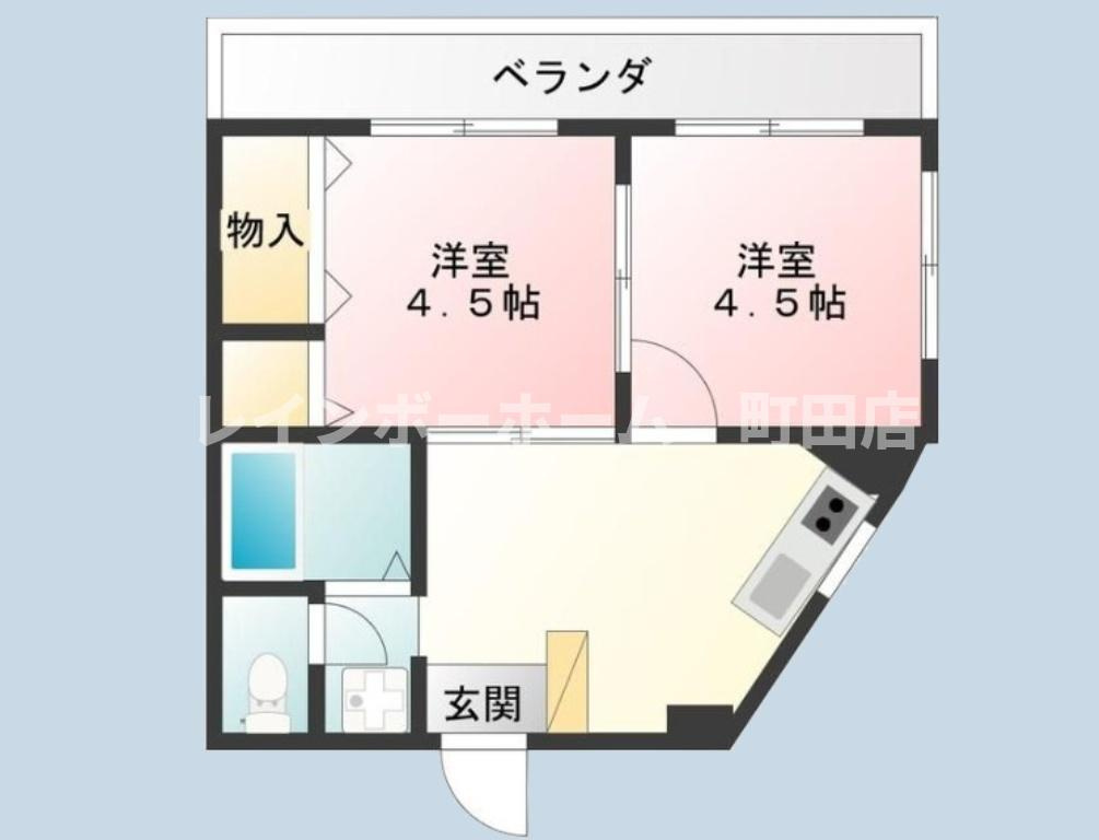 スリーゼビル※初期費用分割あと払いサービス利用可能物件の間取り