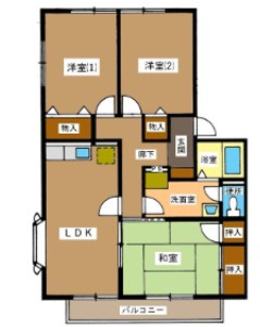 【間取り】 | パークハイムＡ棟 | 間取りです。