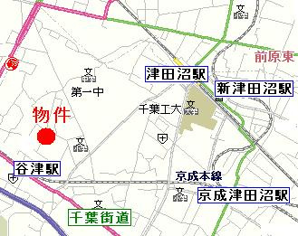 ツインコーポ谷津Ｂの地図