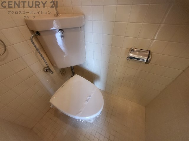 落ち着いた色調のトイレです
