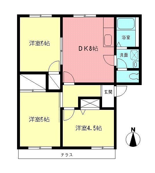 ドミールエビナ壱番館の間取り