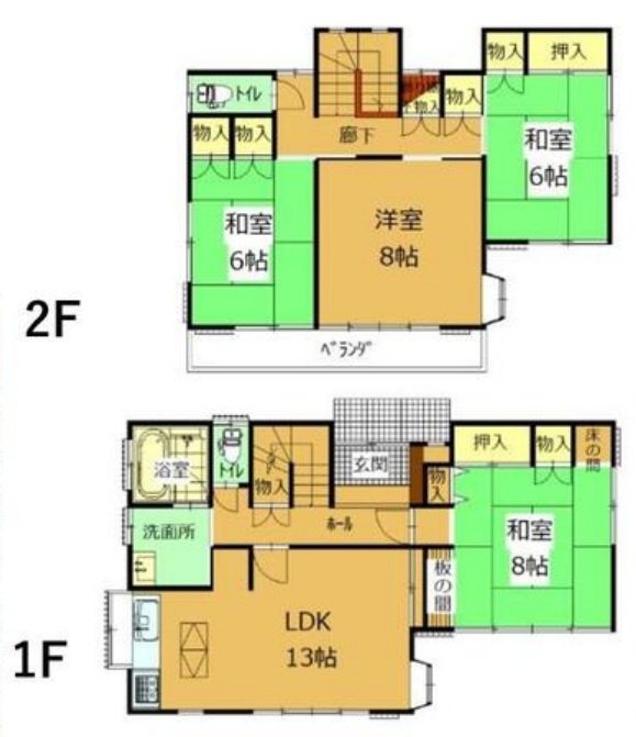 【中古戸建】熊谷市別府2丁目の間取り|■間取り図｜敷地面積：146.68㎡（約44.37坪）建物面積：108.88㎡（約32.93坪）