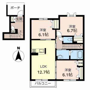 【間取り】 | リバーパークⅡ