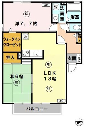 フォレスタ森本Ⅴの間取り