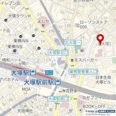 【地図】 | ハーモニーレジデンス山手大塚