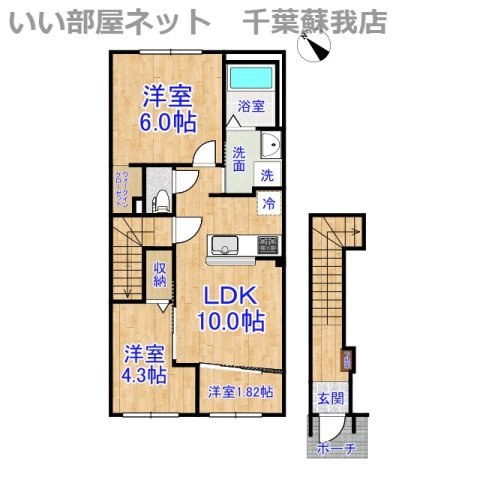 （仮称）千葉市中央区大森町新築アパートの間取り|外観です