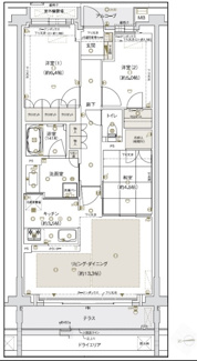 【間取り】 | J.GRAN THE HONOR下鴨糺の杜　D棟　